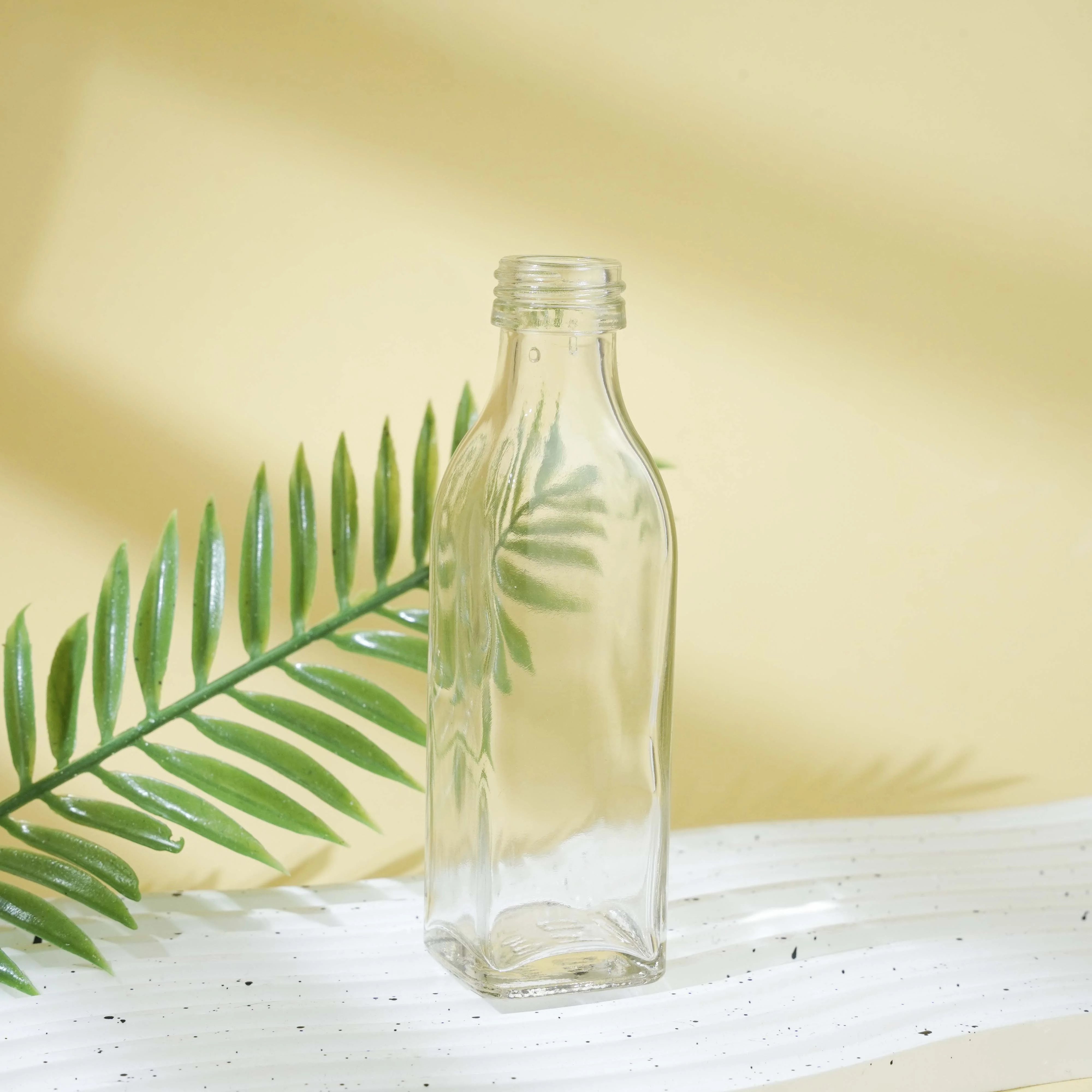 Berlin Packaging Mini Square Juice Oil Whiskey Brandy Bottle Custom Logo 50ml Small Empty Glass Liquor Vodka Bottle