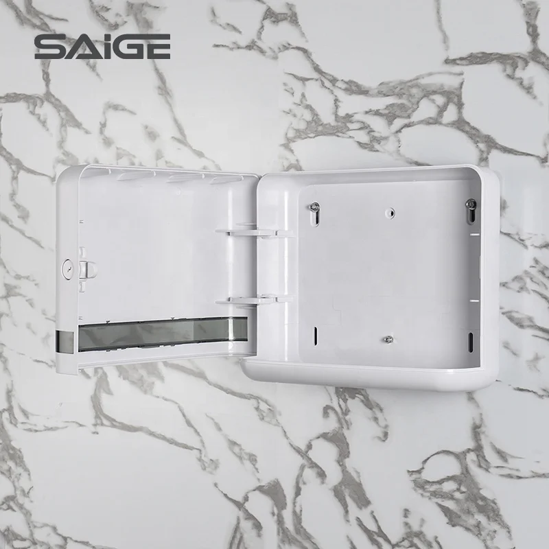 Saige New Arrival Wall Mounted Black/White  Manual Z Fold Toilet Hand Tissue Dispenser