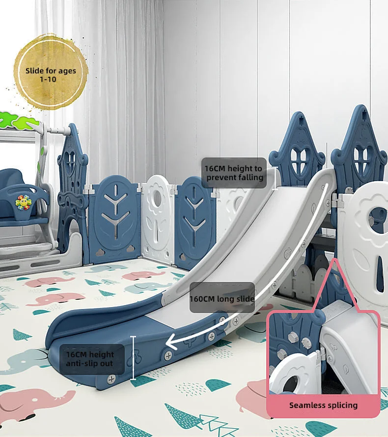 Customizable Toddler Fence Indoor Children Folding Play Yard Baby Safety Plastic Kids Playpens With Gate