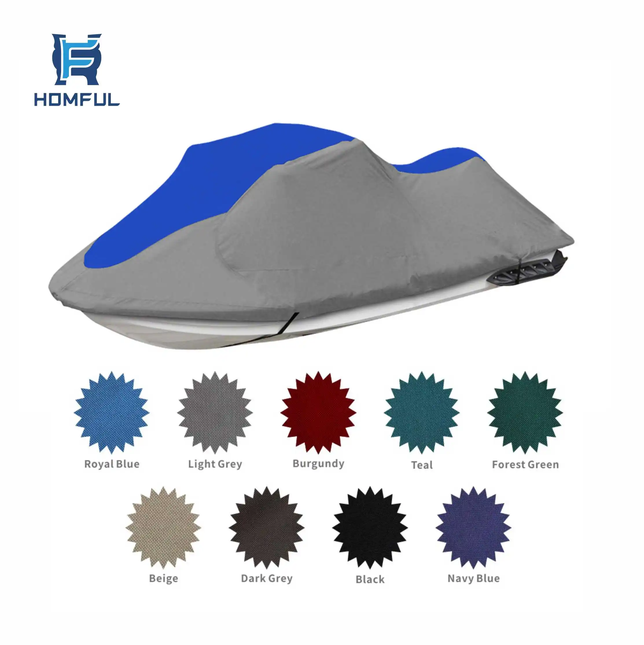 HOMFUL Breathable Watercraft Waverunner Cover Jet Ski Boat Pwc Cover Waterproof Boat Cover
