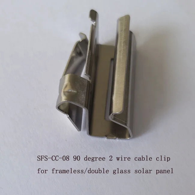View larger image Add to Compare  Share Pv Solar Ground Clamp 90 Degree Metal Cable Clip/solar cable clips