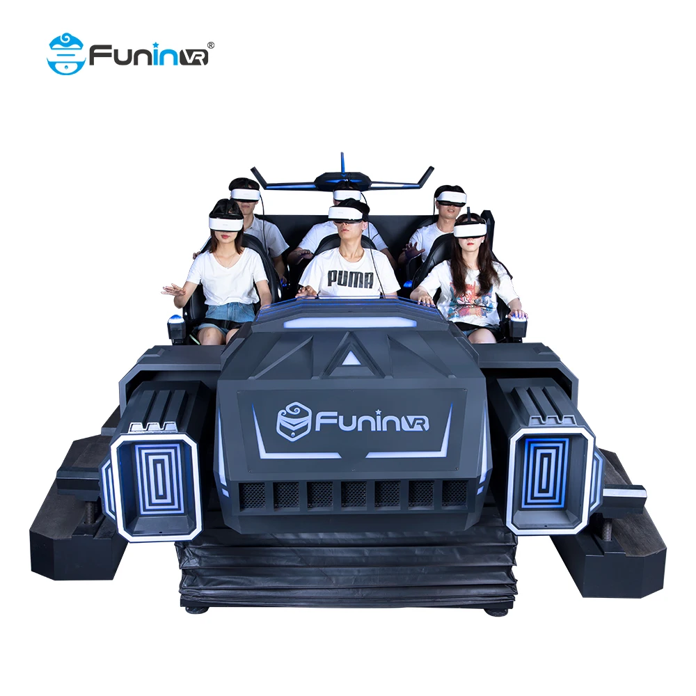 Funinvr vr game machine  Dark Mars 5d mobile 9d vr movie simulator amusement park ride 9d 6 seats vr warship