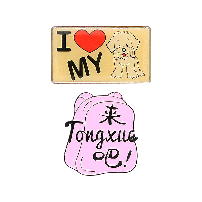 Factory Custom Logo Metal/soft pvc/soft enamel badges fashion clothes brooch gift lapel pin for Clothes Decorative