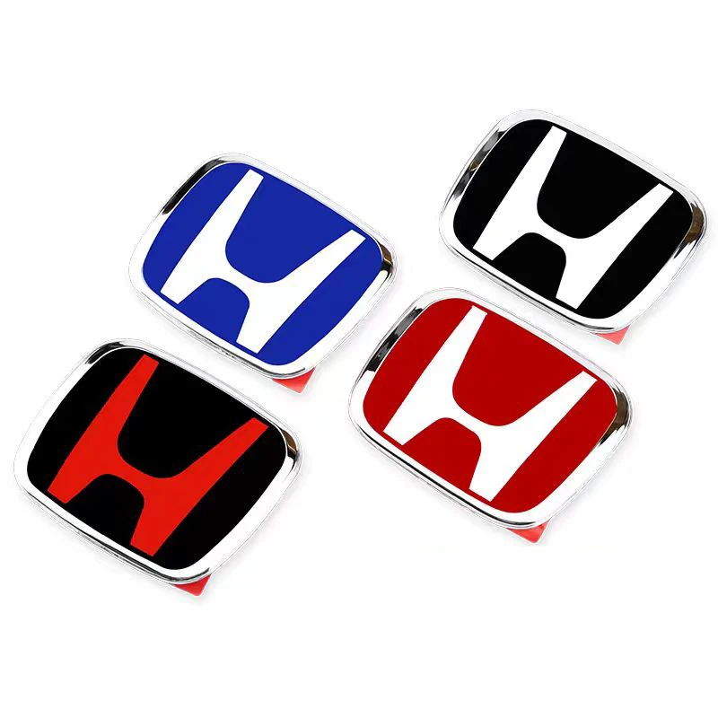 Customized car exterior parts, grille modification logo, front and rear trunk, red, blue, black steering wheel, Civic logo