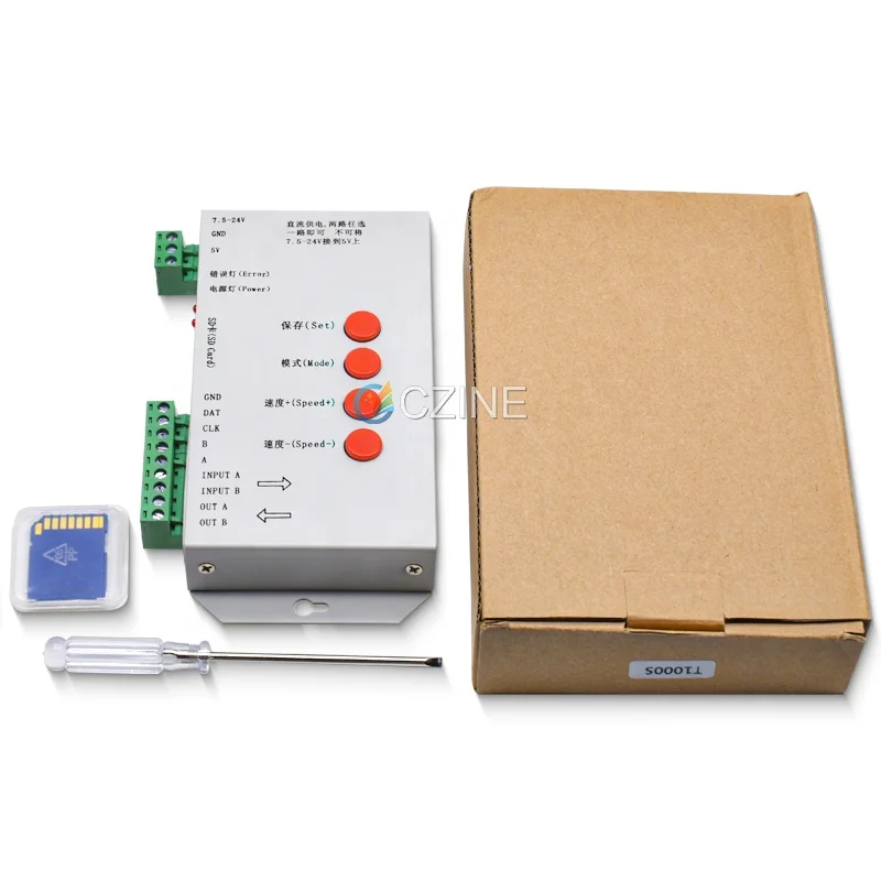 LED controller DC5-24V 256G RGB for WS2801 WS2811 WS2812B LPD6803 SD Card T1000S led Pixels Controller