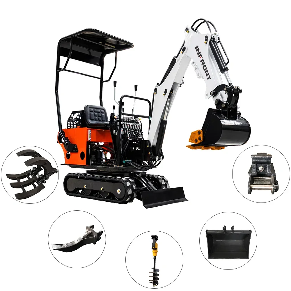 08 Ton 2 Year Super Long Warranty Mini Excavator with Attachments - Small Excavator for Sale and Small Home Excavator