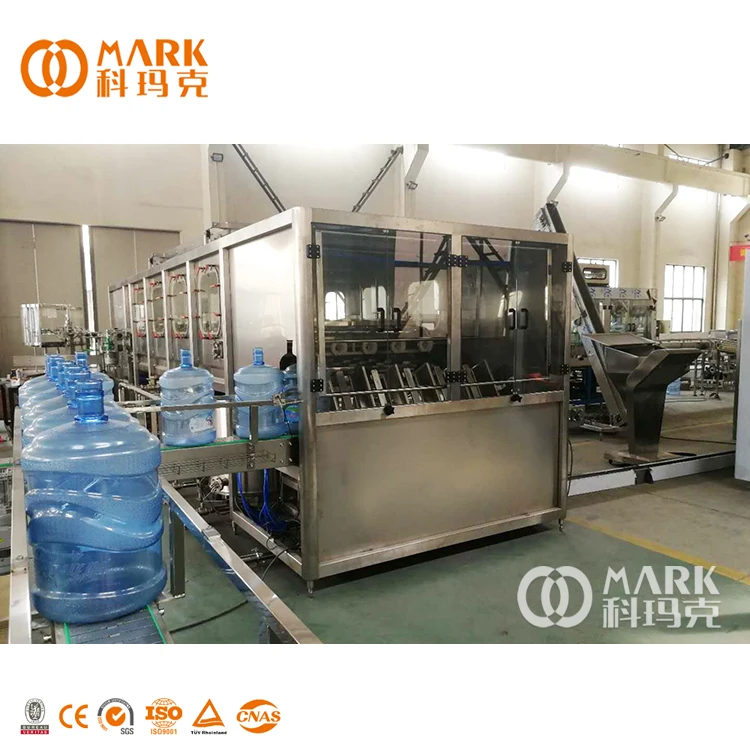 5 Gallon / 19L Bottled Drinking Water Washing Filling Capping Packaging Machine Production Line