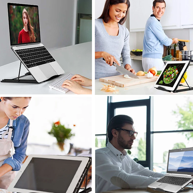 2022 Ergonomic portable aluminum laptop stand compatible with 15.6 inch metal laptop desktop notebook on desk