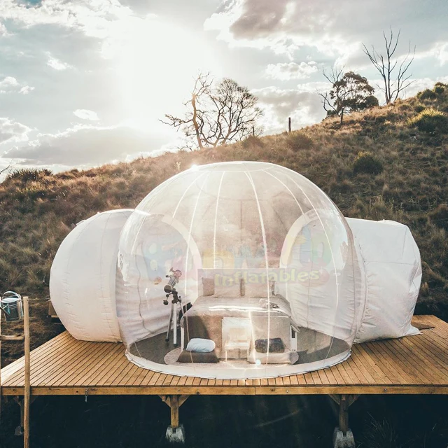 Outdoor 5m Diameter Pvc Plastic Party Dome Restaurant Room Hotel clear Igloo Inflatable Camping Transparent Small