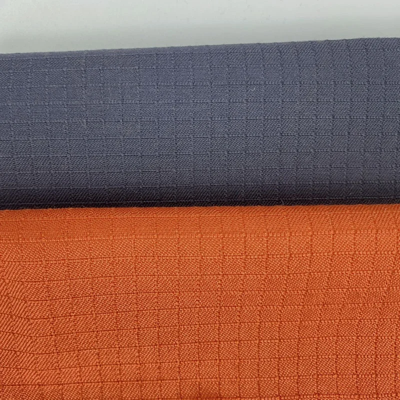 Flame retardant Aramid IIIA Fabric 93% Meta-aramid 5% Para-aramid 2% Antistatic Orange and Blue