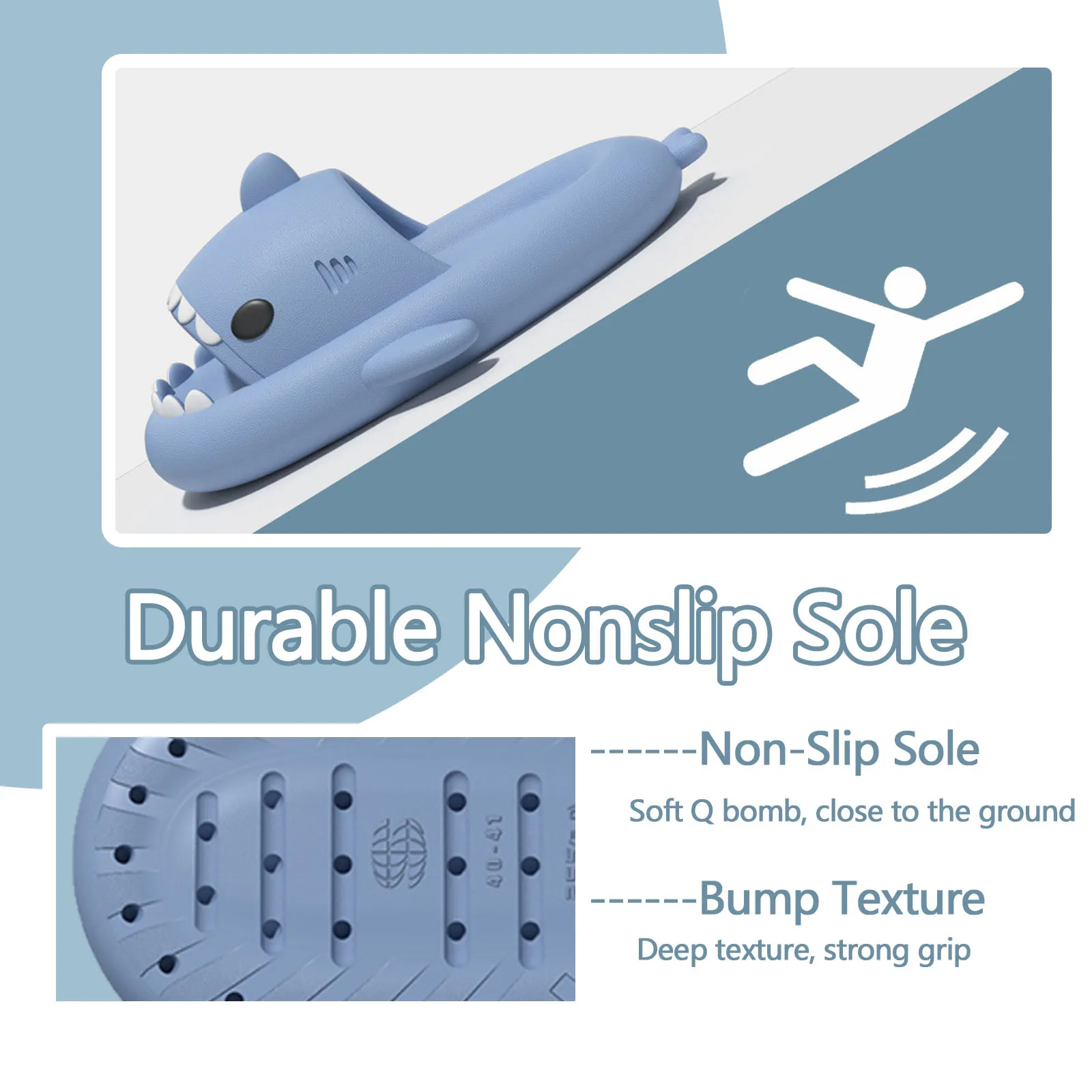 Multi-colored Cute Anti-slip Thick Flip-flops Bottom Shark Slipper Bathroom Slipper Children Slides