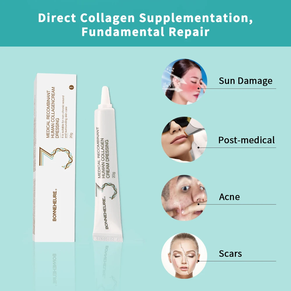 Sensitive Skin Repair Whitening Freckle Remove Scar Acne Removal Medical Recombinant Collagen Functional Cream Dressing