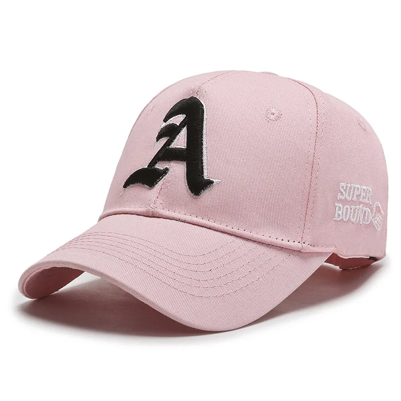 New Design Baseball Cap  Two Tone 3D Embroidery Letter A Logo Curved Cotton Hat Fashion Unisex Sun Hat Trucker Hats