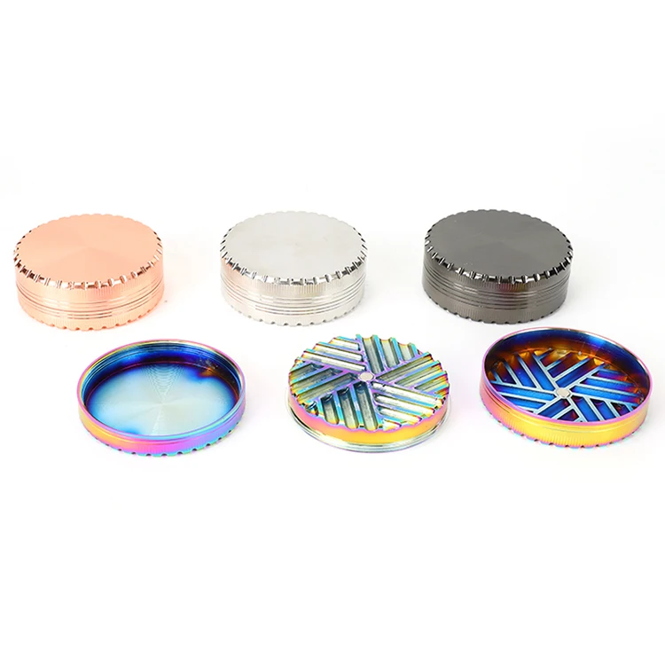 ONUOSS New Arrival 63mm Portable Commercial Mixed Color Zinc Alloy Herb Grinder Tobacco