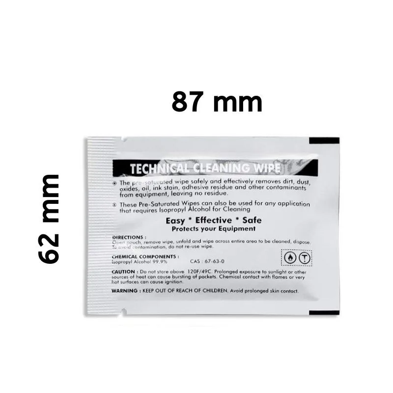 M3 IPA Cleaning Industrial Isopropyl Alcohol 99% Saturated Wipes for Phone, Printhead