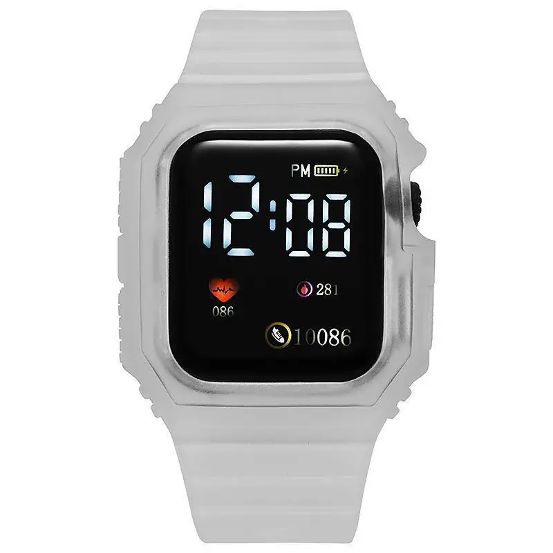 2022 New Square LED Watches Fashion Sports Primary and Secondary School Kids LED Digital Electronic Watch