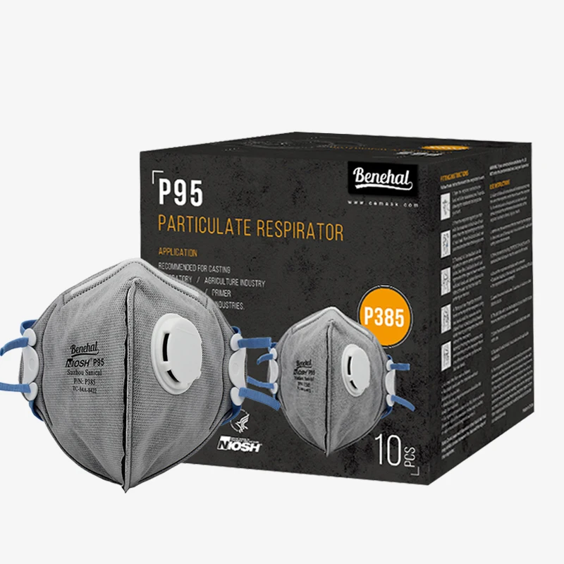 Промышленный Пылезащитный фильтр n95, маска-респиратор с двойным клапаном