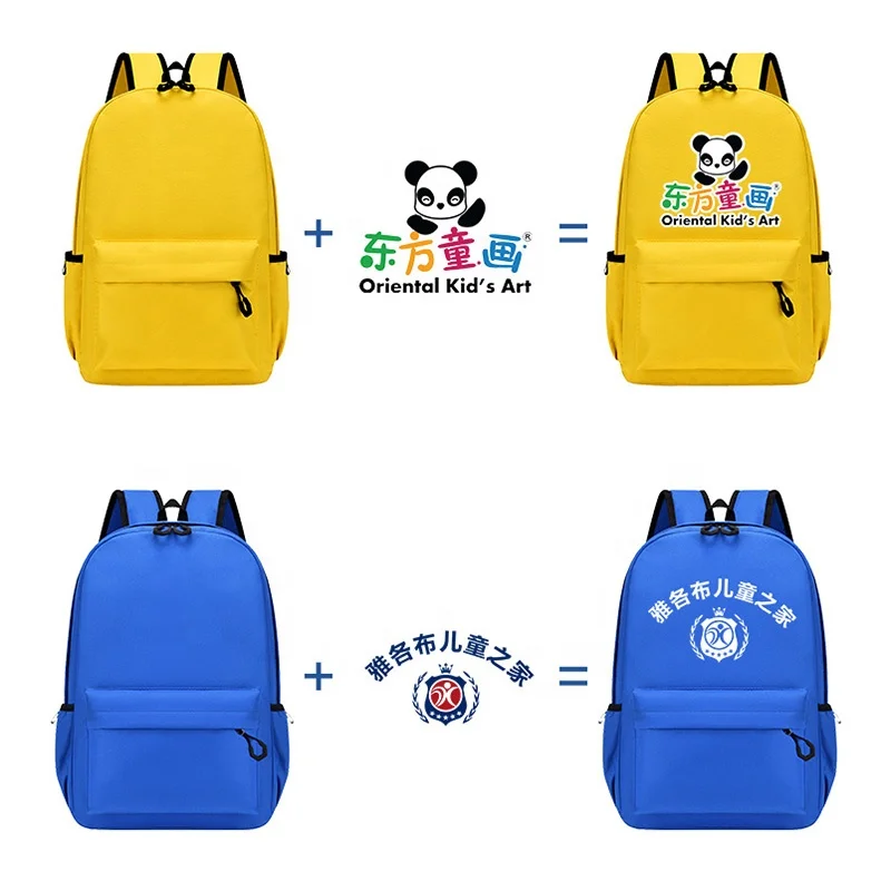 LCC615 Wholesale Customizable Logo Back Packs Set Cartoon Printed Secondary Students School Bag Promotion Custom School Backpack