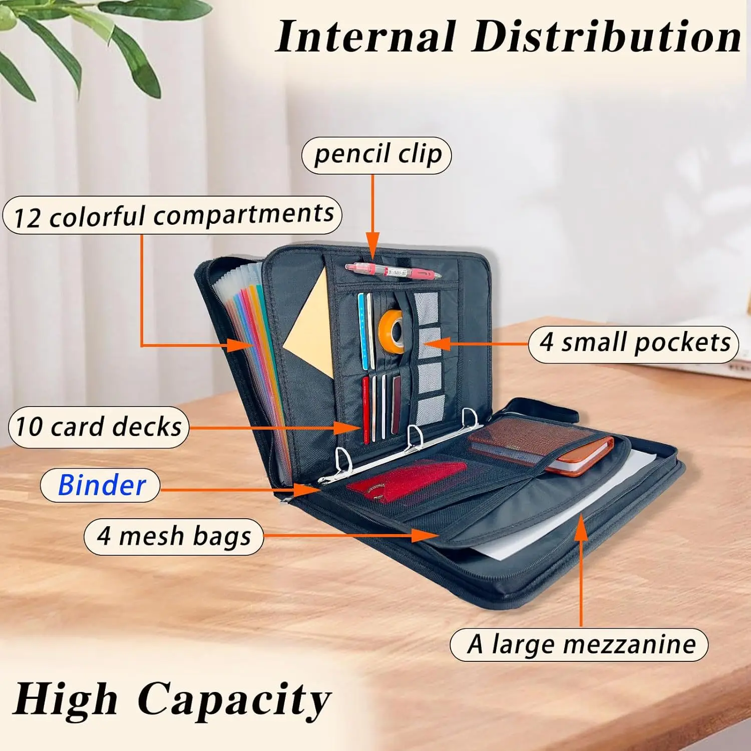 Portable Design Document File Organizer Boxes Black Waterproof Fireproof Document Bag With zipper Lock