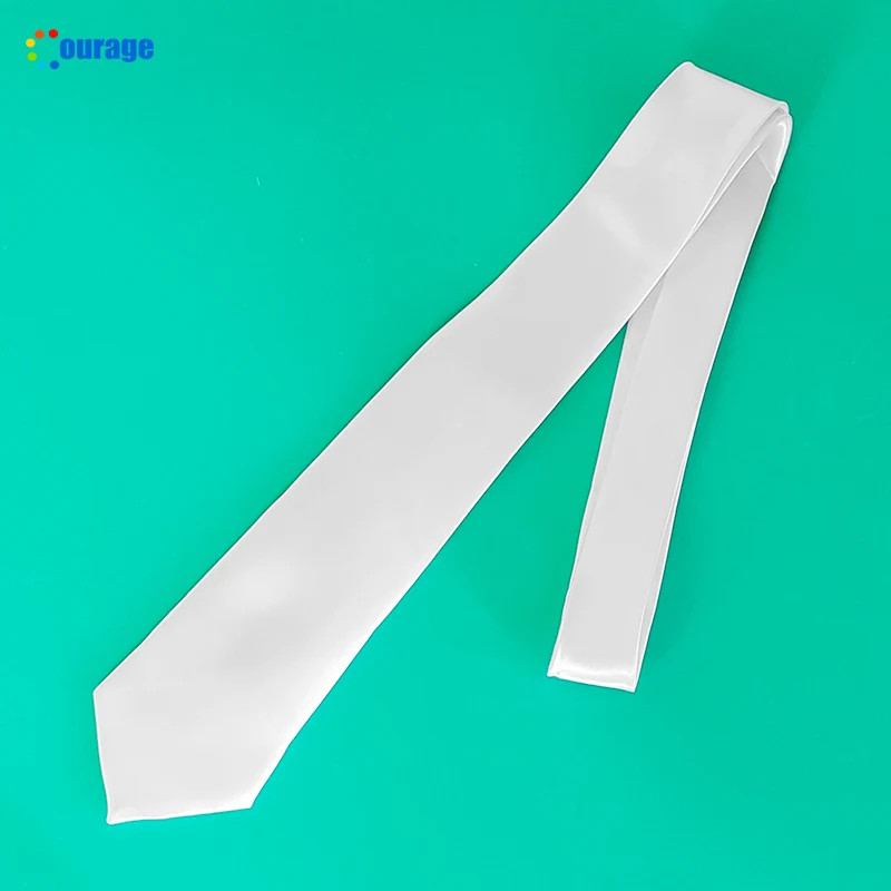 Новый тип шнуровка полиэстер сублимации завязки на шею изготовленные заказ белый галстук-бабочка для продажи LD-02
