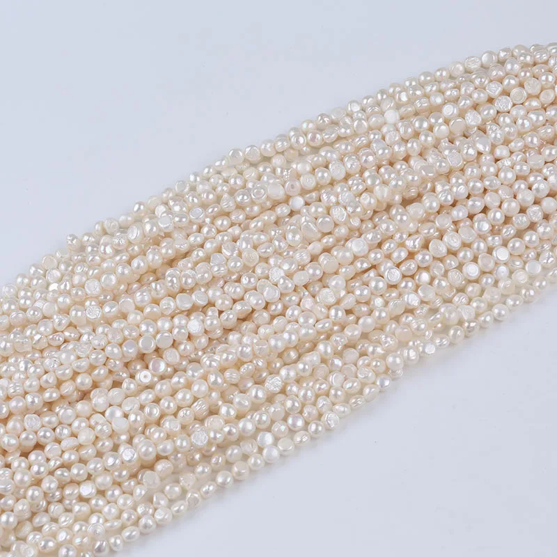 8-9mm side hole natural white pink purple black loose beads fresh water baroque pearl strand