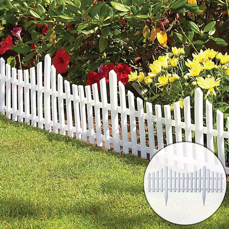 Garden Decoration White Garden Barrier Fence Plastic Small Garden Fence