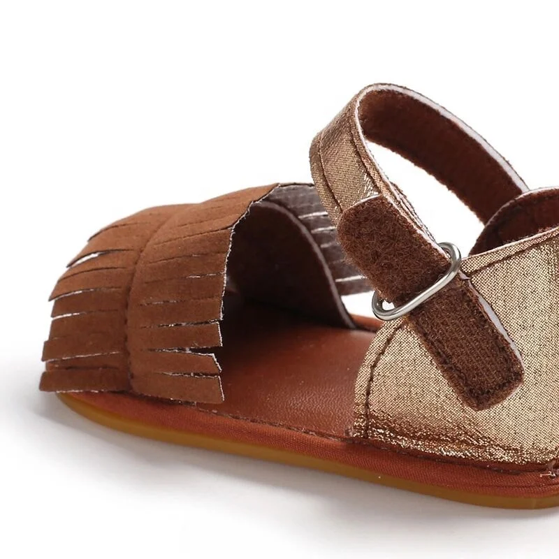 Wholesale Fashionable Toddler Summer Baby Children Flat Fringe Sandals For Girls