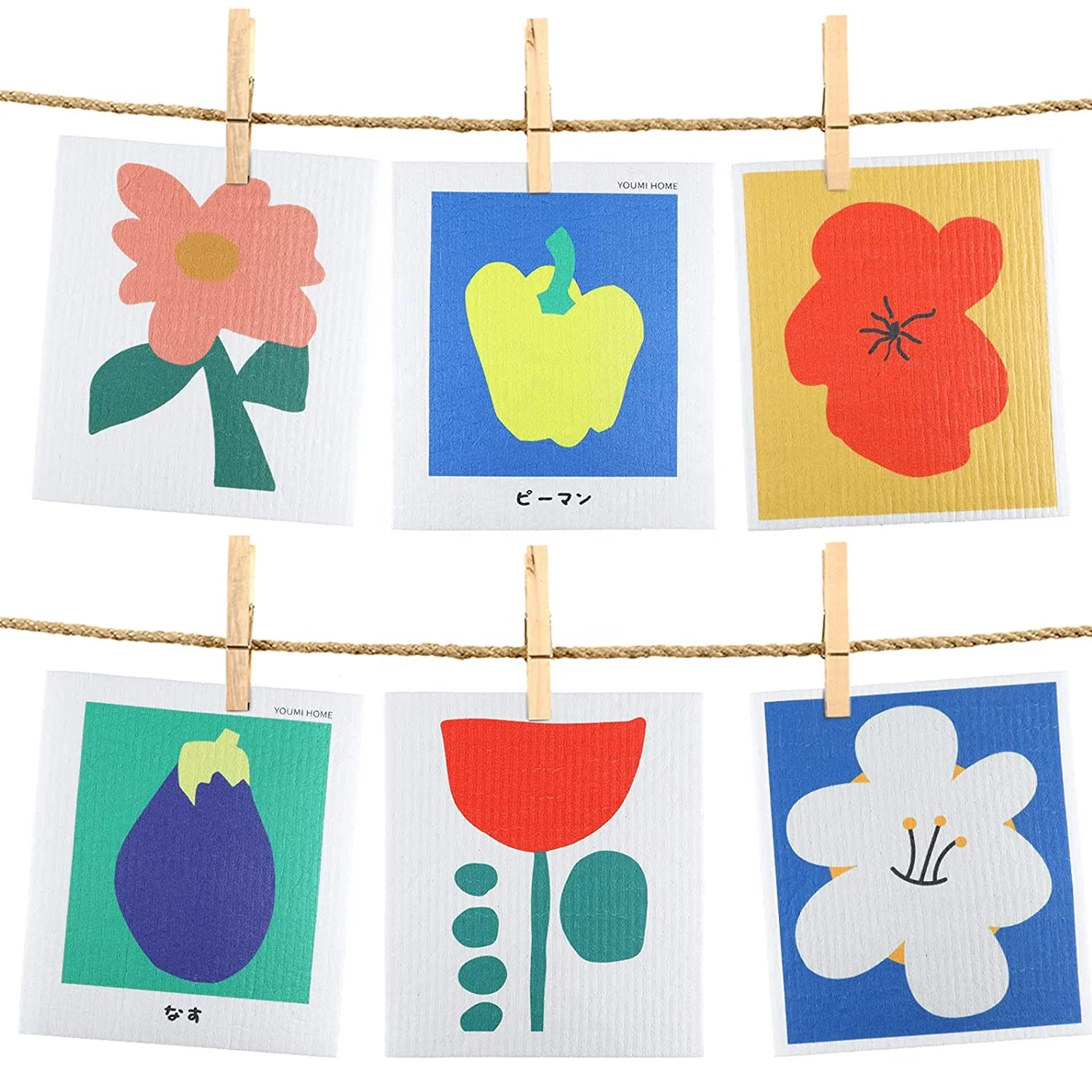 Creative Kitchen Absorbent Fast Dry Cleaning Cloth Towel Reusable Swedish Dishcloth Cellulose Sponge Cloths