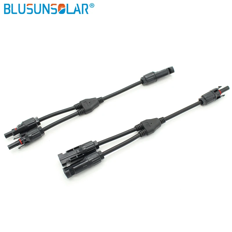 TUV Approved IP67 Waterproof Solar Cable Connector Solar  Wire Splitter 4 to 1 Y Branch Connector Solar Panel Cable Extension