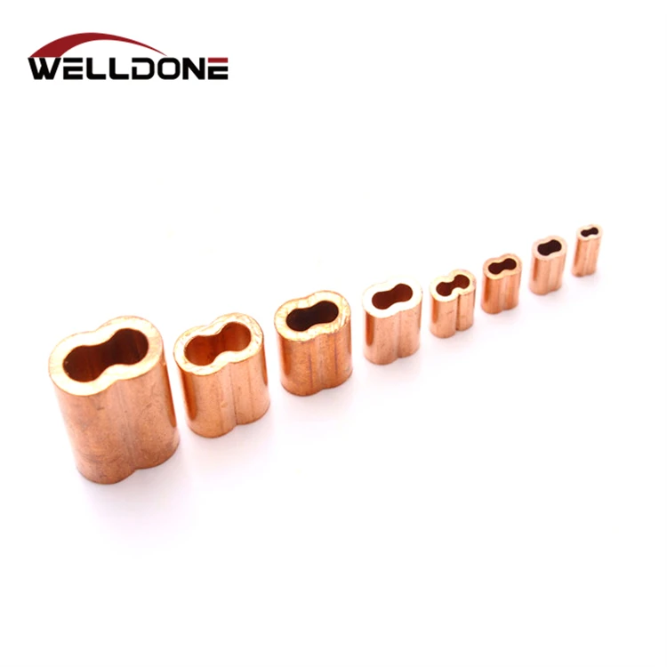 High Quality US Type Copper Hourglass Sleeve Ferrule for wire rope