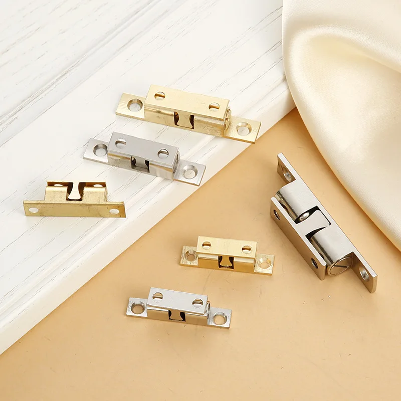 Modern Hardware Cabinet Sliding Window French Brass Door Latch Spring Lock With Hasp