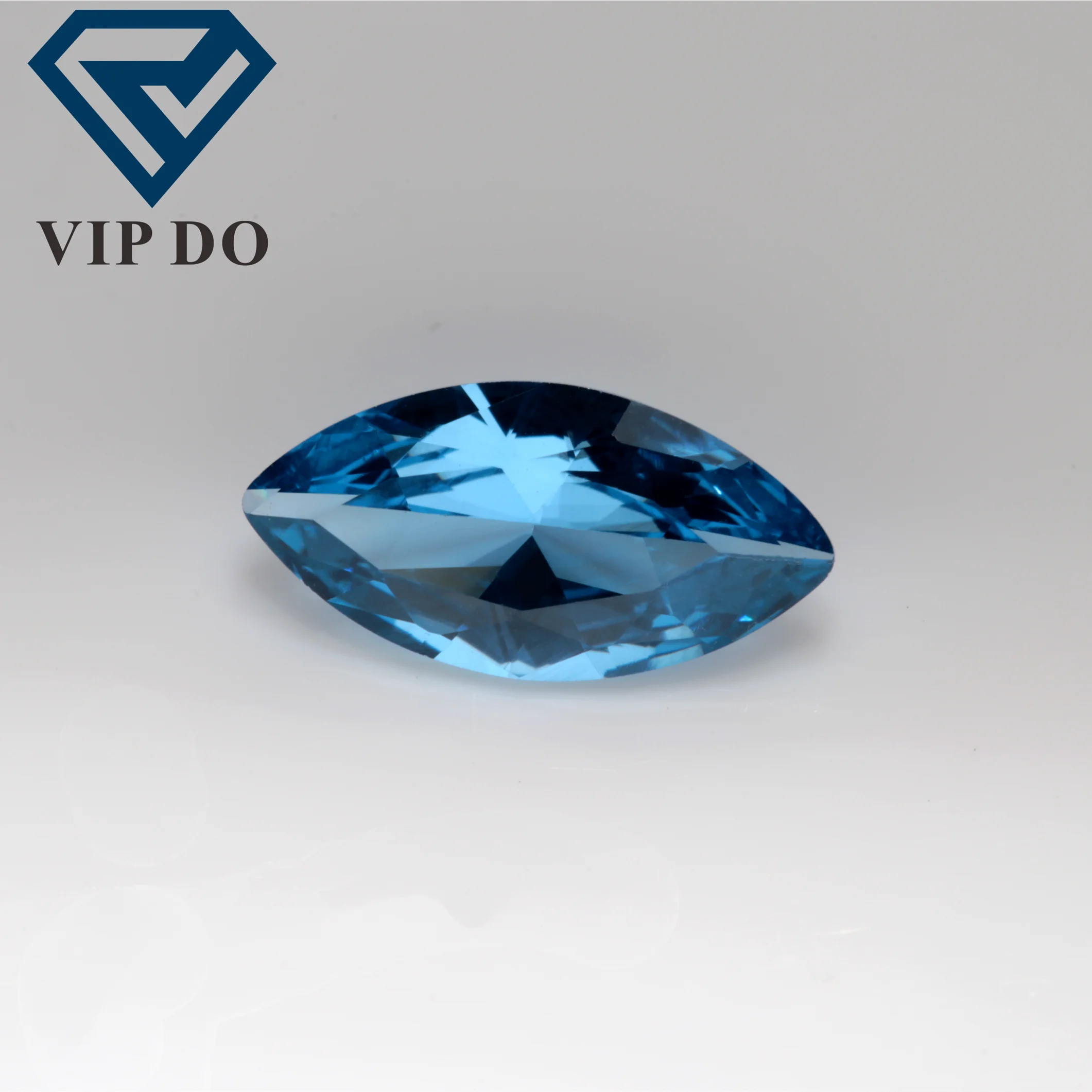 Faceted cut marquise cut 119# aquamarine blue spinel loose gemstones marquise shape synthetic aquamarine 119# spinel gemstones
