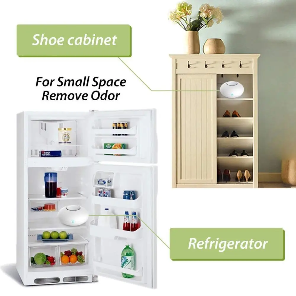 QiYu Hot sale Portable Mini Rechargeable Air Purifier Ozone Generator for Shoe Cabinet