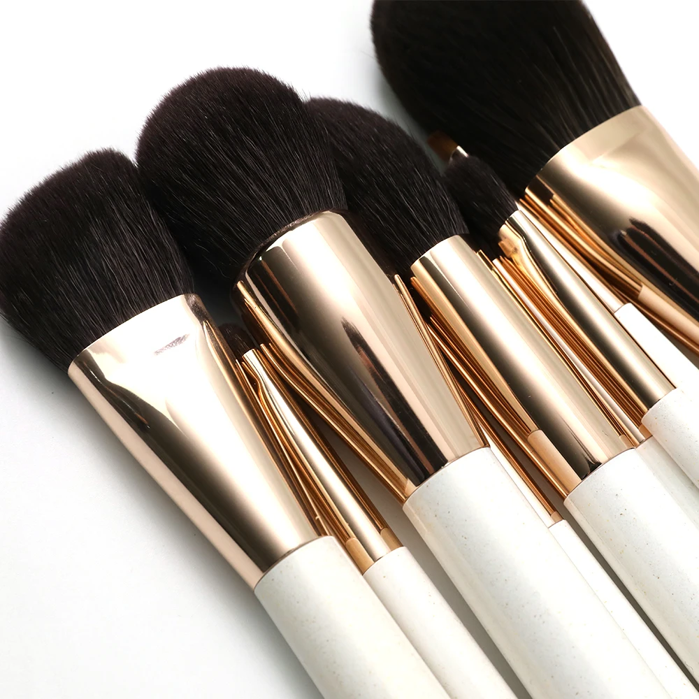 ENERGY Fashionable design luxury pro high quality 11pcs natural hair white ever beauty makeup brush set