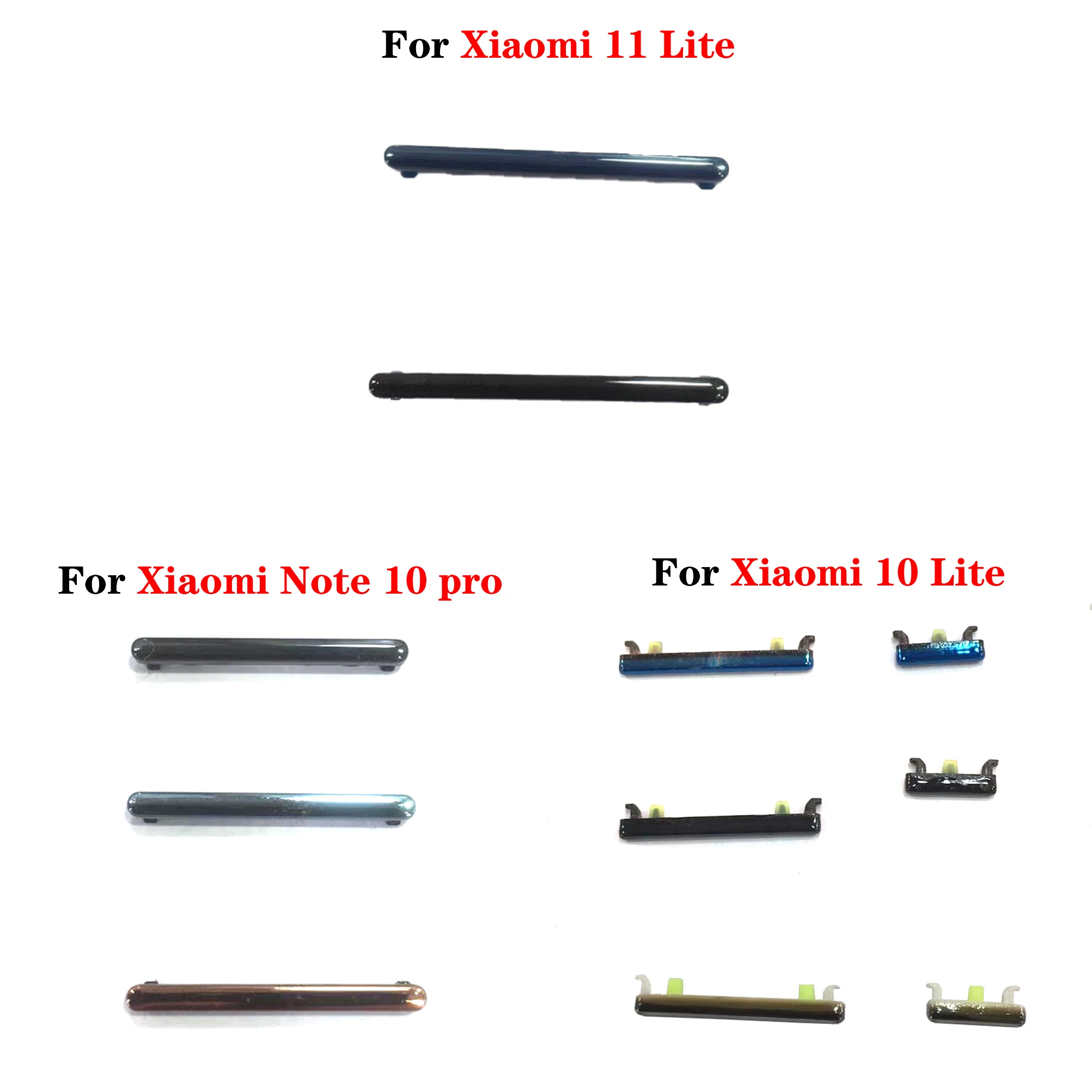 New Volume Button + Power On / Off Side Button Key for Xiaomi Mi 10 11 Lite Note 10 pro