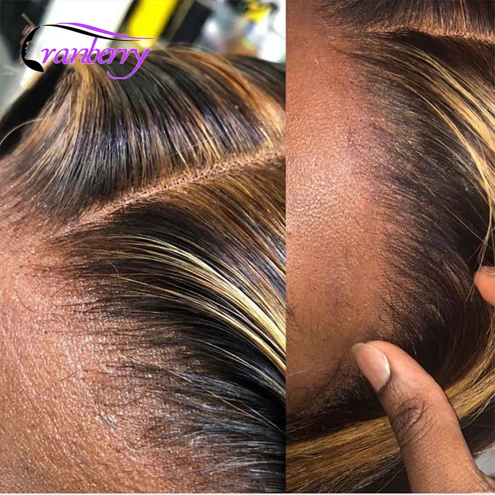 100% Virgin Brazilian Human Hair Frontal Wig 10A Grade Highlight Wigs Ombre Piano Color Human Hair Hd Lace Front Wigs