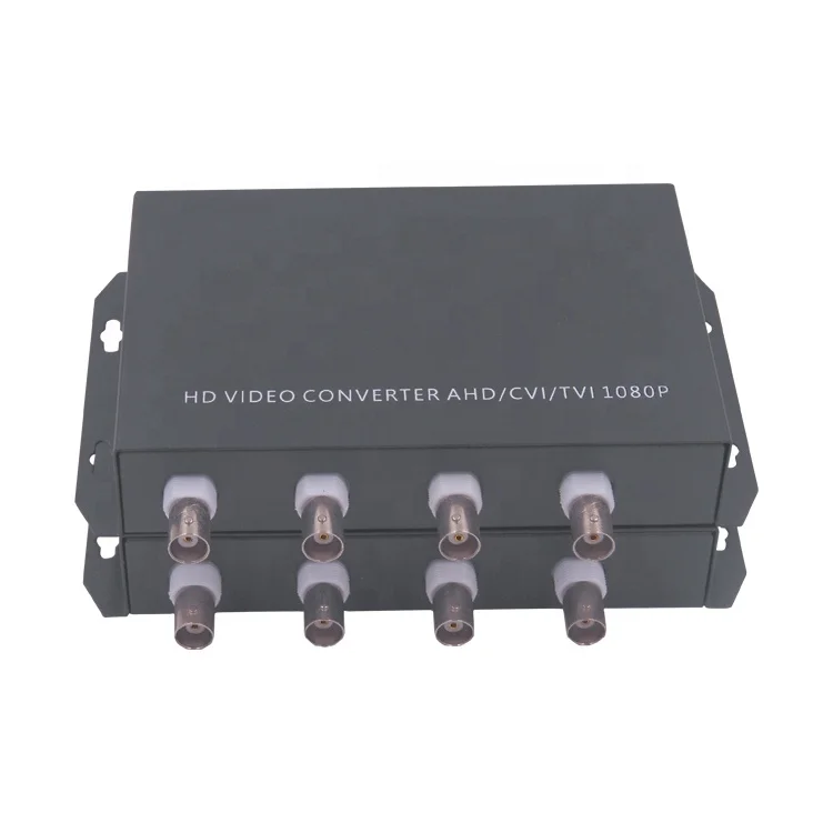 4 Port 1080P AHD CVI TVI CVBS Analog Video Fiber Optic Converter