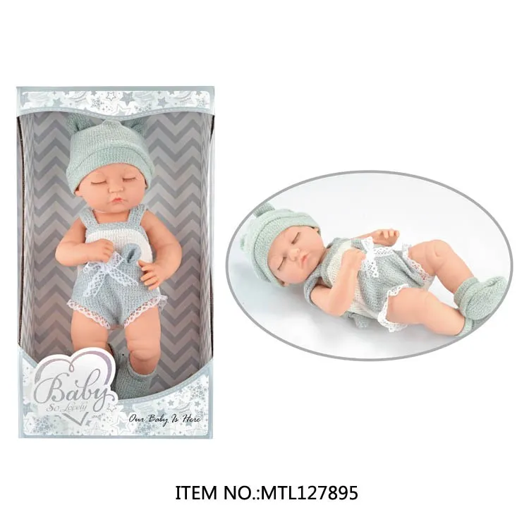 Wholesale Baby Silicone Reborn Sleeping Doll with a Pillow Full Vinyl Doll 10 Inch Dolls Toys