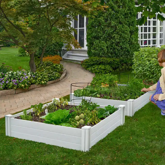 Factory Custom NEW DIY PVC white buy raised garden bed