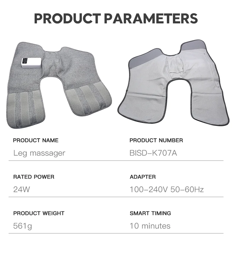 Thigh Cordless Portable Heating Relief Thermal Electric Leg Knee Pain Massager Machine Heat And Vibration Devices With Heat