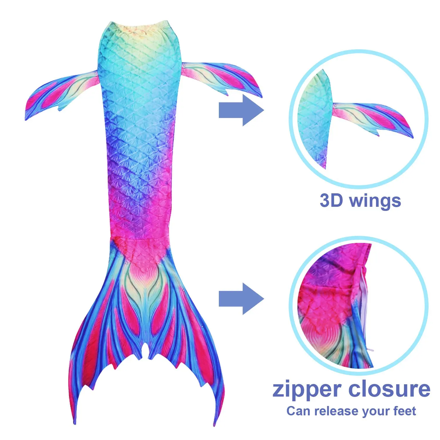 Girls Swimsuits Mermaid for Swimming Mermaid Costume Bikini Set for Big Girls Birthday Gift 3-12 Years