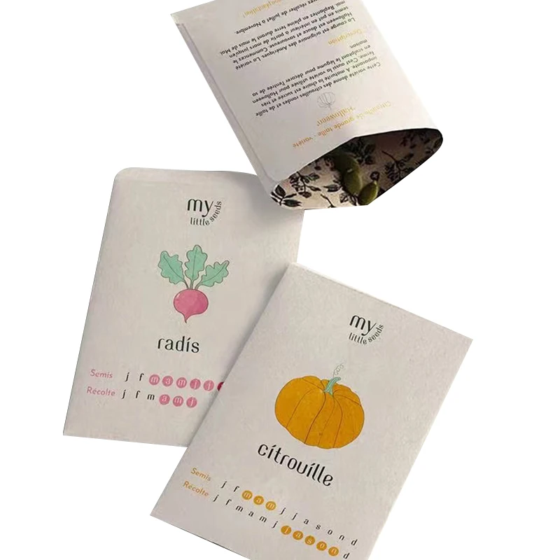 Factory Direct Sales Biodegradable Kraft Paper Bag Mini Envelopes Paper Bag Cotton Seed Bags