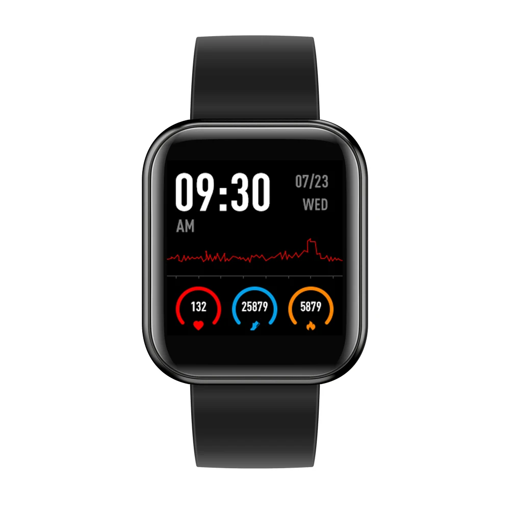 SMA V1 Health Care Smart Watch Mini 1.3-Inch Square Shape 7*24 Heart Rate Call Reminder Smart Watch