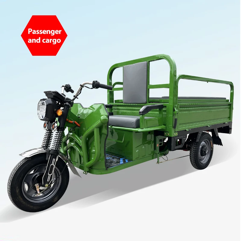 High Quality Electric Tricycle with carriage for adults farm use cargo motorcycle with front cab cargo electric scooter