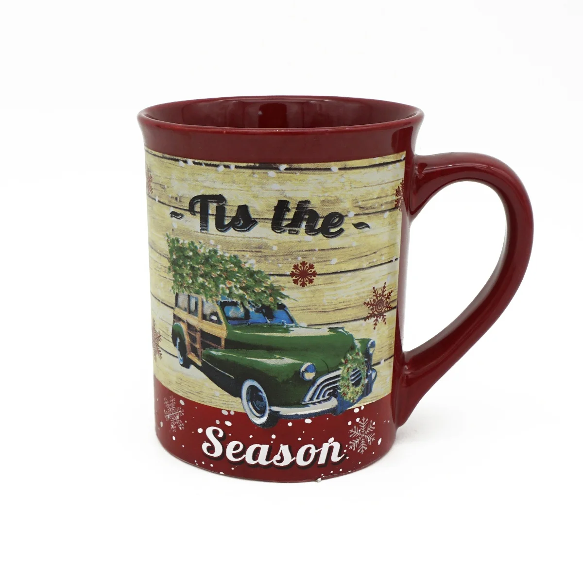 17 oz  Ceramic  coffee mug  with christmas design , personalized printed gift mug