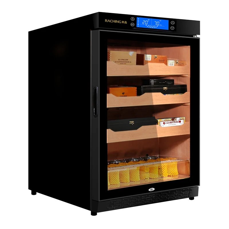 Factory Direct Offer Premium natural wooded Electric cigar cabinet humidor