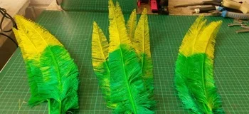 yellow Gold Nandu Ostrich Feather for Party Home Wedding Vase Decor DIY Craft Floral Hat Fascinator Millinery Headwear Accessory