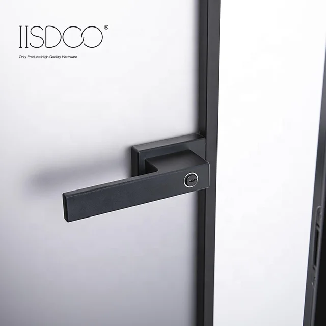 Glass Door Handle Simple Style Door Lock Design Hardware Factory suppier Slim Frame Glass Door Handles