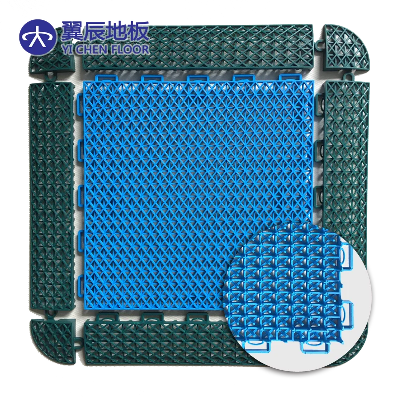 Best-selling double layer asterisk suspended interlocking tiles for multipurpose sports flooring