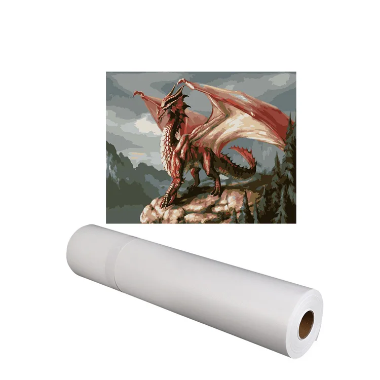 High quality 380gsm art cotton canvas roll matte coated pure cotton canvas printed fabric bulk